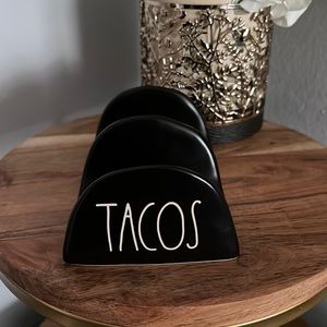 Rae Dunn “Tacos” Holder Black New